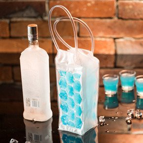 Cooler na butelki - niebieski