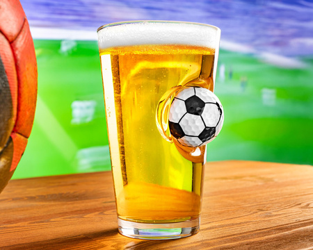 Szklanka PIŁKA NOŻNA - UWIĘZIONA W SZKLE