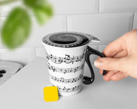 Kubek muzyka z pokrywką - UWERTURA