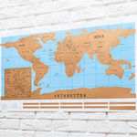Mapa świata zdrapka WERSJA POLSKA
