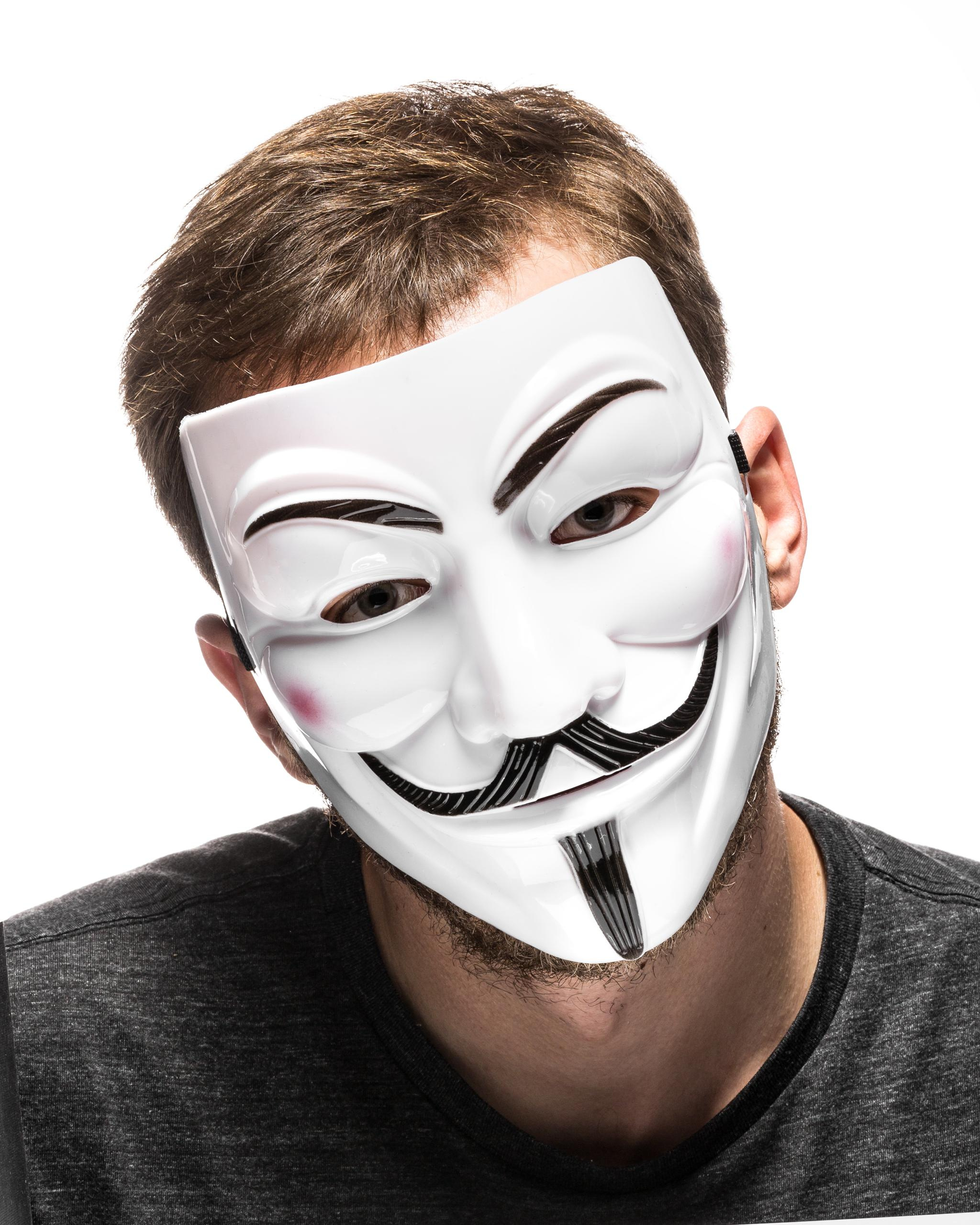 GUY FAWKES  SILVER ANONYMOUS HACKER PROTEST GUY FAWKES VENDETTA FANCY