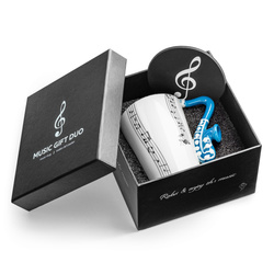 Zestaw muzyka duo - Kubek SAKSOFON  + podkładka 