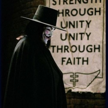 Maska V jak Vendetta - Anonymous, Guy Fawkes - BIAŁA